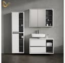 Livinity® Waschbeckenunterschrank Vomano Weiß Anthrazit Bild 1