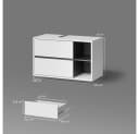 Livinity® Waschbeckenunterschrank Vomano Weiß Anthrazit Bild 3