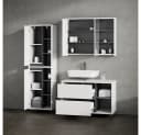 Livinity® Waschbeckenunterschrank Vomano Weiß Anthrazit Bild 5