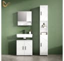 Livinity® Waschbeckenunterschrank Ronco Weiß Hochglanz Bild 1