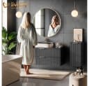 Livinity® Waschbeckenunterschrank Eisak Weiß/Sonoma 80 x 60.8 cm Bild 4