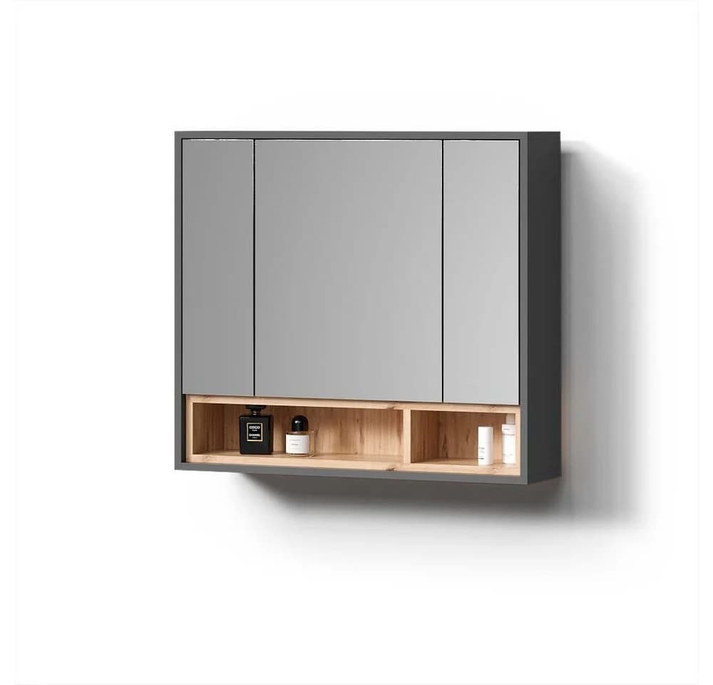Livinity® Badezimmerspiegelschrank Temo Anthrazit - Bild 2