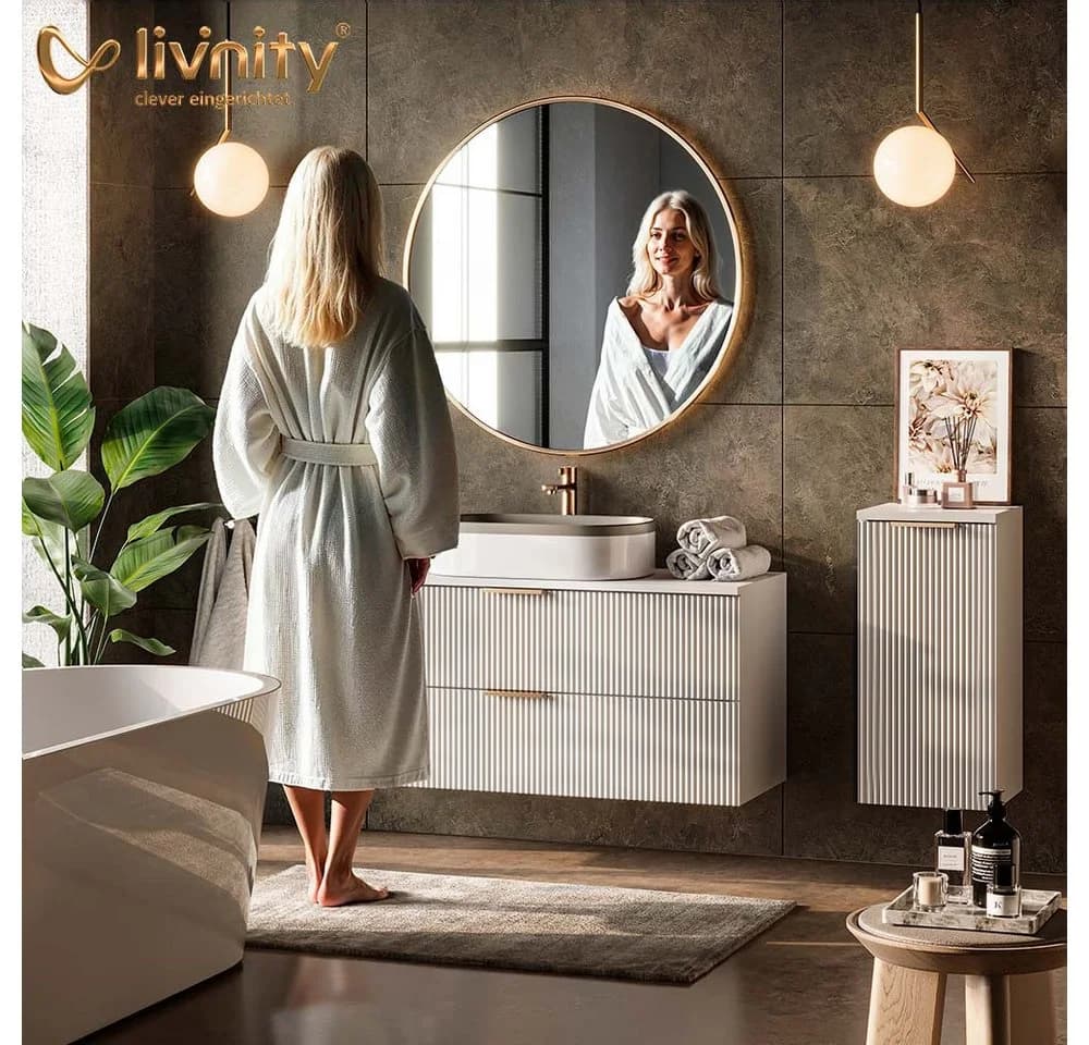 Livinity® Badezimmerspiegelschrank Temo Anthrazit - Bild 4