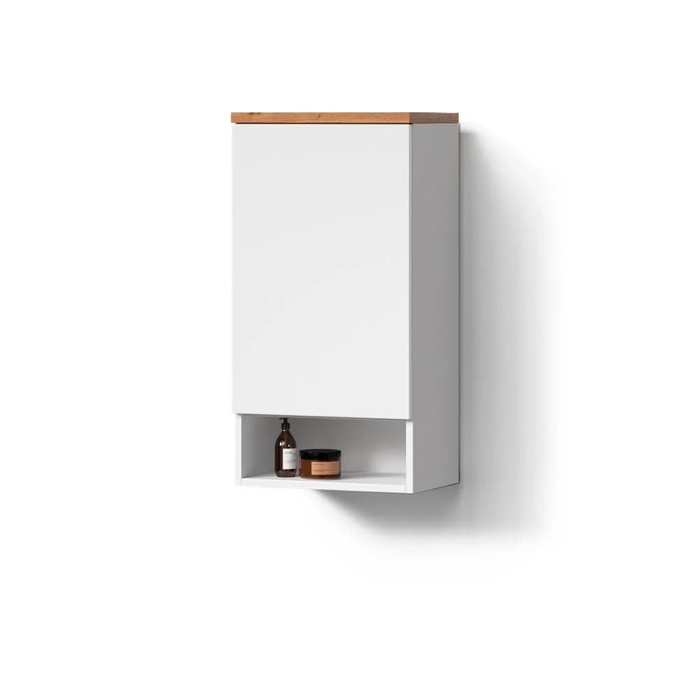 Badschrank Tanaro Weiß 40x77,5 cm mit 4 Fächern