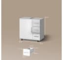 Livinity® Waschbeckenunterschrank Eisak Weiß Hochglanz Bild 3