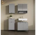 Livinity® Waschbeckenunterschrank ATERNO, Grau, 70 x 63 cm Bild 1