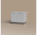 Livinity® Waschbeckenunterschrank ATERNO, Grau, 70 x 63 cm Bild 3