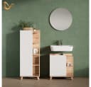 Livinity® Midischrank Marano Sonoma/Weiß mit Tür und offenen Fächern Bild 1