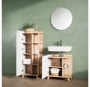 Livinity® Midischrank Marano Sonoma/Weiß mit Tür und offenen Fächern Bild 5