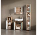 BADMÖBEL-SET Ronco Grün/Goldkraft Eiche 4 Teile mit Hochschrank Bild 5