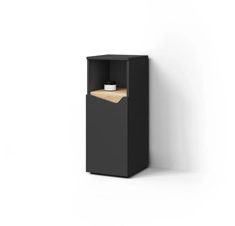 Livinity® Midischrank Timavo Anthrazit mit Tür und offenem Fach - Bild 2