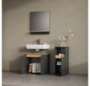 Livinity® Midischrank Timavo Anthrazit mit Tür und offenem Fach Bild 5