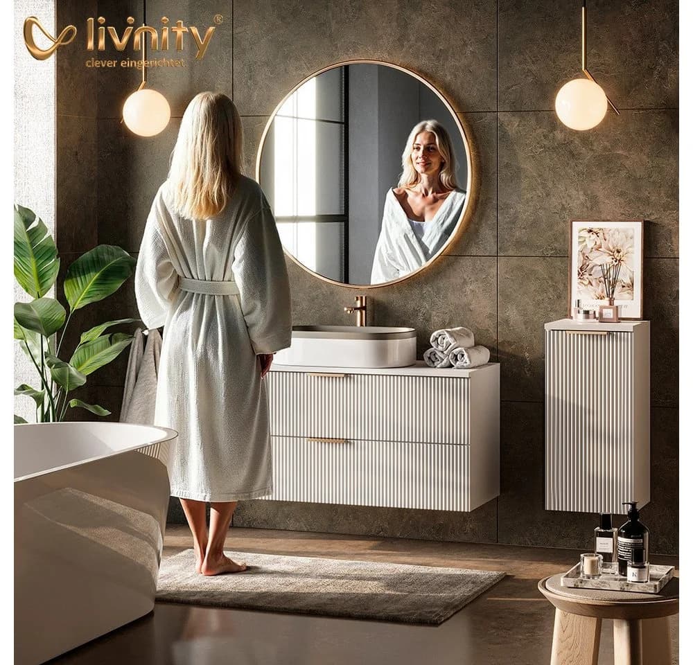 Livinity Hochschrank Timavo Anthrazit mit Türen - Bild 4
