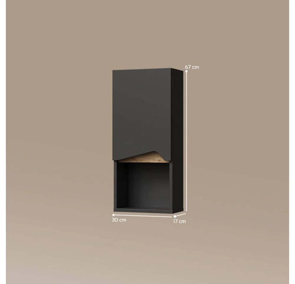 Livinity® Hängeschrank Timavo Anthrazit 30 x 67 cm - Bild 3