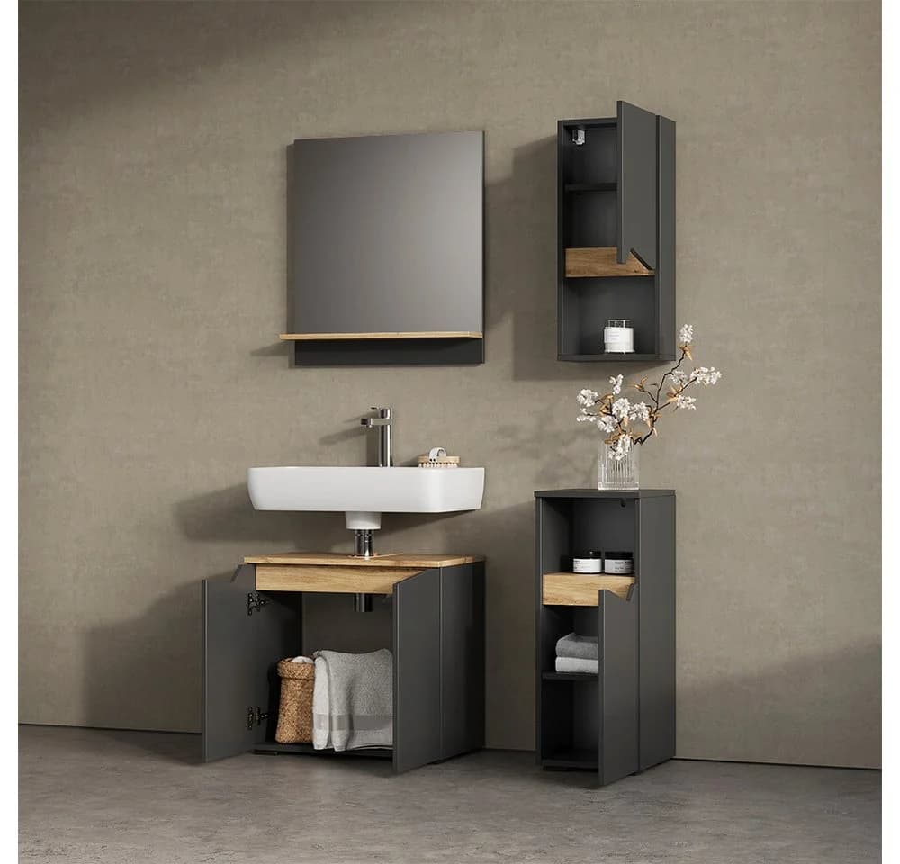 Livinity® Hängeschrank Timavo Anthrazit 30 x 67 cm - Bild 5