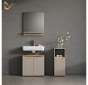 Livinity® Midischrank Timavo Greige 30 x 74.5 cm Bild 1