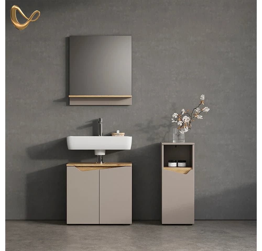 Livinity® Midischrank Timavo Greige 30 x 74.5 cm - Bild 1