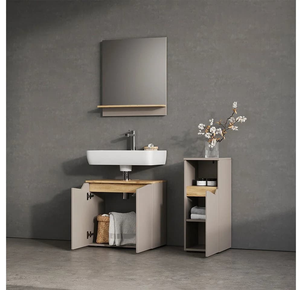 Livinity® Midischrank Timavo Greige 30 x 74.5 cm - Bild 5