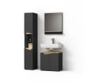 Livinity® Badmöbel-Set Timavo 3-teilig Anthrazit/Artisan-Eiche Bild 2