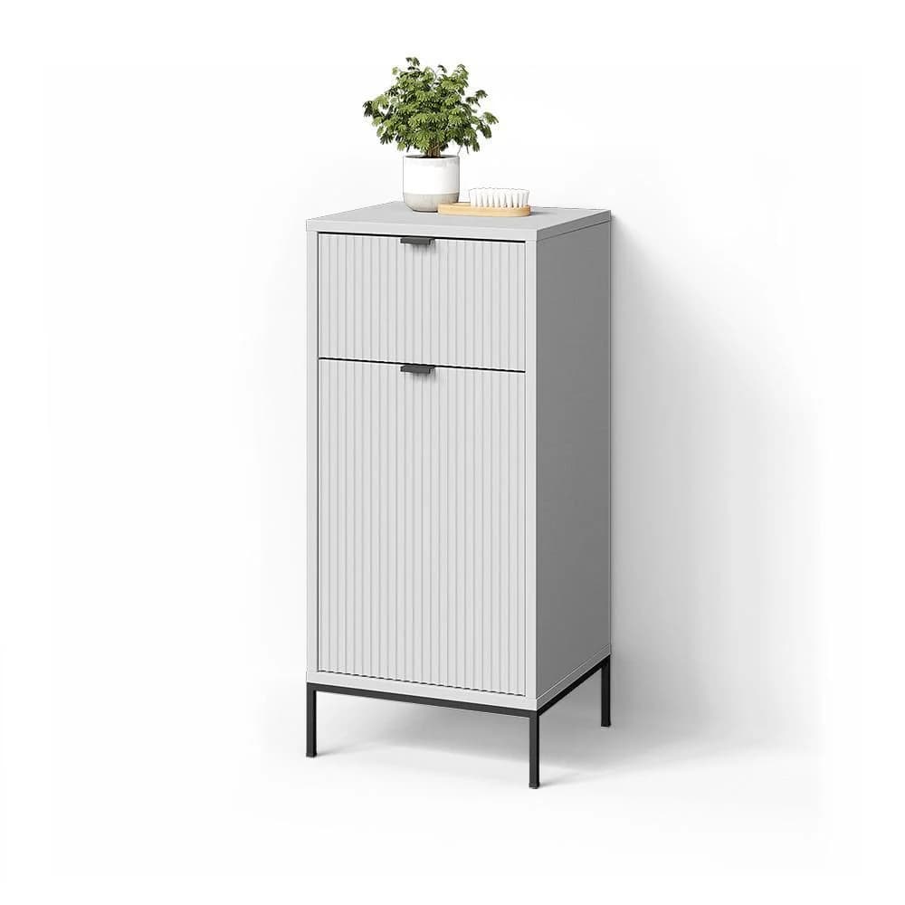 Livinity® Midischrank ATERNO Weiß mit Tür und Schublade