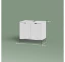 Livinity® Waschbeckenunterschrank ATERNO Weiß 70 x 63 cm Bild 3