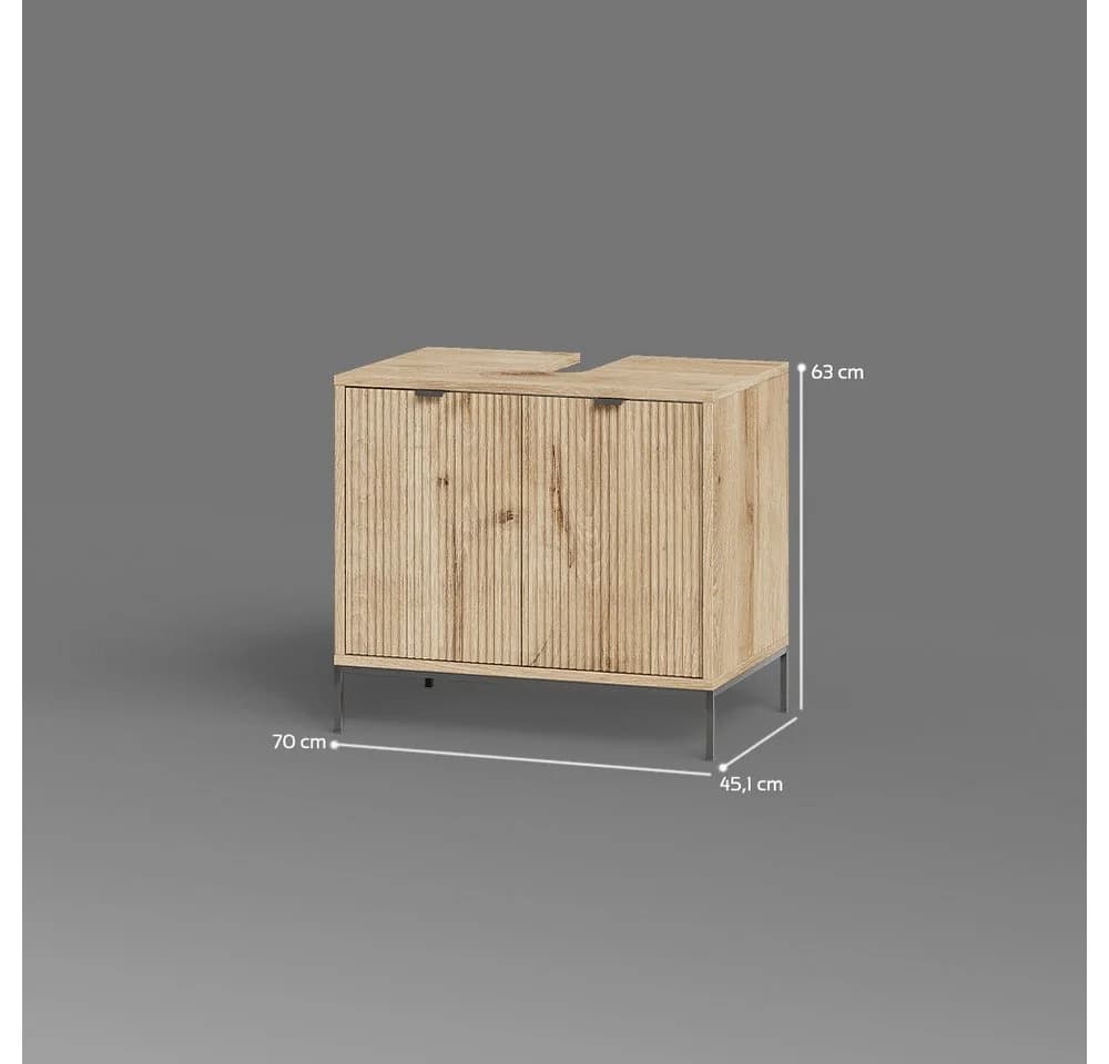 Livinity® Waschbeckenunterschrank ATERNO Viking Oak - Bild 3