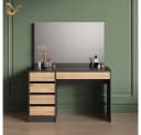 Livinity® Schminktisch Imola Anthrazit/Goldkraft Eiche 120 cm Bild 1