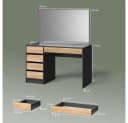 Livinity® Schminktisch Imola Anthrazit/Goldkraft Eiche 120 cm Bild 3