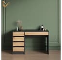 Livinity® Schminktisch Imola Anthrazit/Goldkraft Eiche ohne Spiegel Bild 1