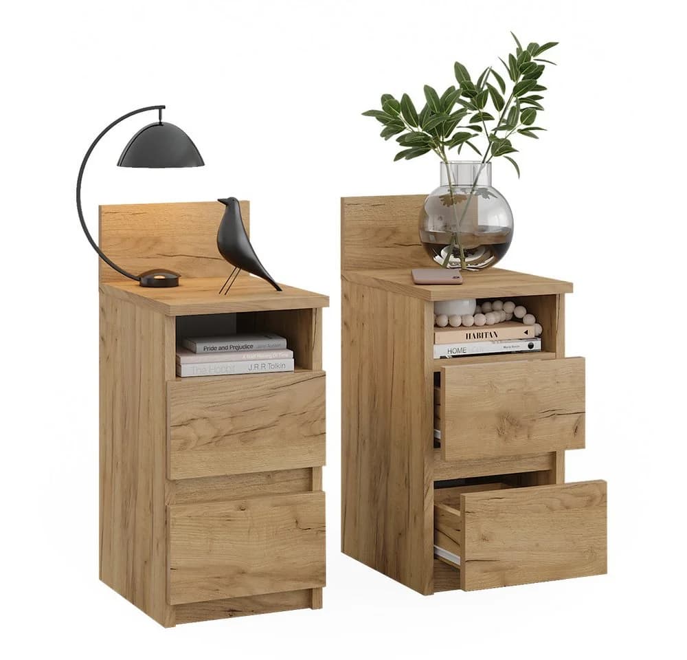 Vicco Nachtschrank Monty Goldkraft Eiche 2er Set - Bild 5