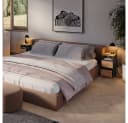 Vicco Nachtschrank Monty Anthrazit/Goldkraft Eiche mit 2 Schubladen Bild 4