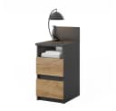 Vicco Nachtschrank Monty Anthrazit/Goldkraft Eiche mit 2 Schubladen Bild 5