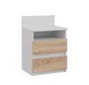 Vicco Nachtschrank Monty Weiß/Sonoma 2 Schubfächer Bild 1