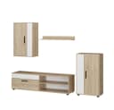 Vicco Wohnwand Berno, Sonoma/Weiß, Set, 4 Teile Bild 1