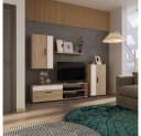 Vicco Wohnwand Berno, Sonoma/Weiß, Set, 4 Teile Bild 2