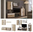 Vicco Wohnwand Berno, Sonoma/Weiß, Set, 4 Teile Bild 3