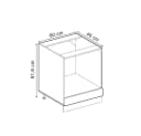 Vicco Herdumbauschrank R-Line Anthrazit Landhaus 60 cm Bild 1