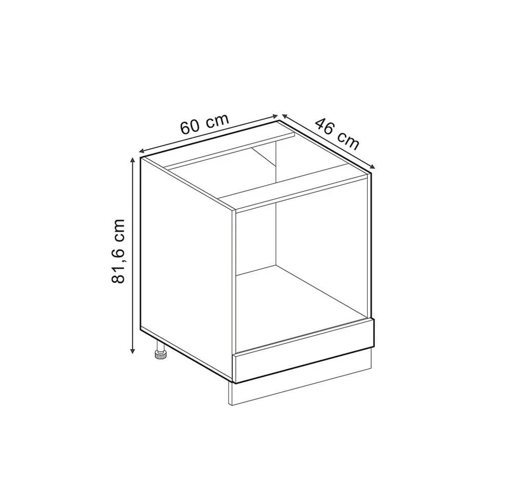 Vicco Herdumbauschrank R-Line Anthrazit Landhaus 60 cm