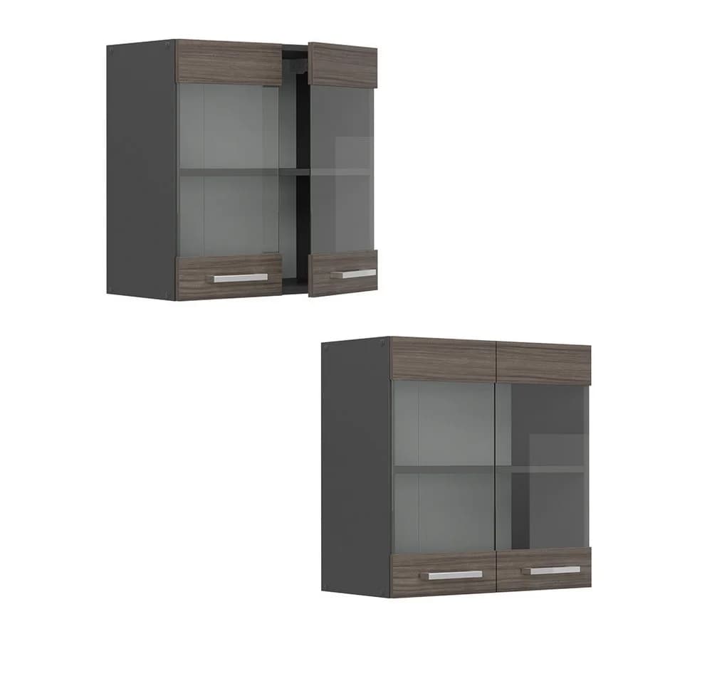 Vicco Glashängeschrank R-Line Edelgrau Anthrazit 60 cm - Bild 5