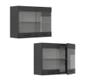 Vicco Glashängeschrank R-Line Anthrazit Landhaus Bild 5
