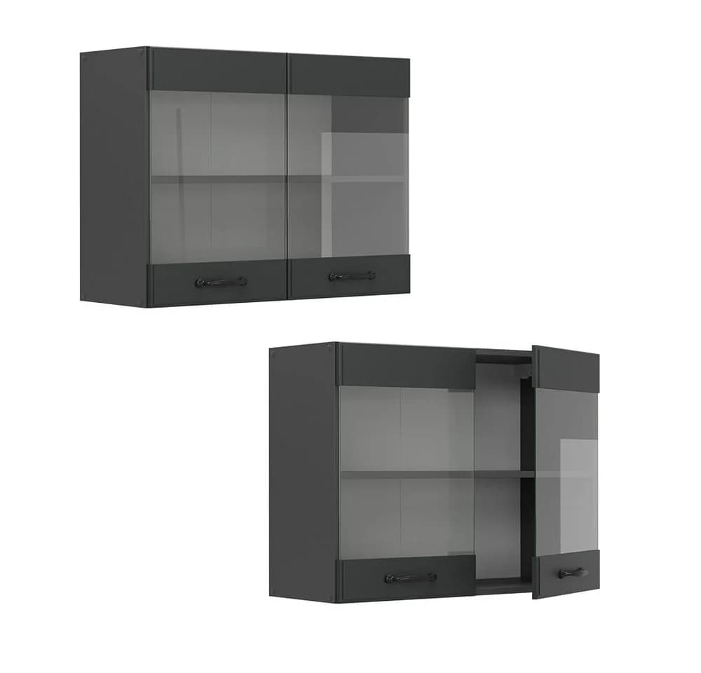 Vicco Glashängeschrank R-Line Anthrazit Landhaus - Bild 5