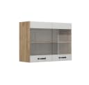 Vicco Glashängeschrank R-Line Weiß Landhaus Goldkraft Eiche Bild 2