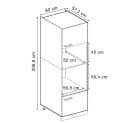 Vicco Mikrowellenumbauschrank R-Line Anthrazit Hochglanz Bild 3
