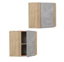 Vicco Eckhängeschrank R-Line Beton/Goldkraft Eiche Bild 5