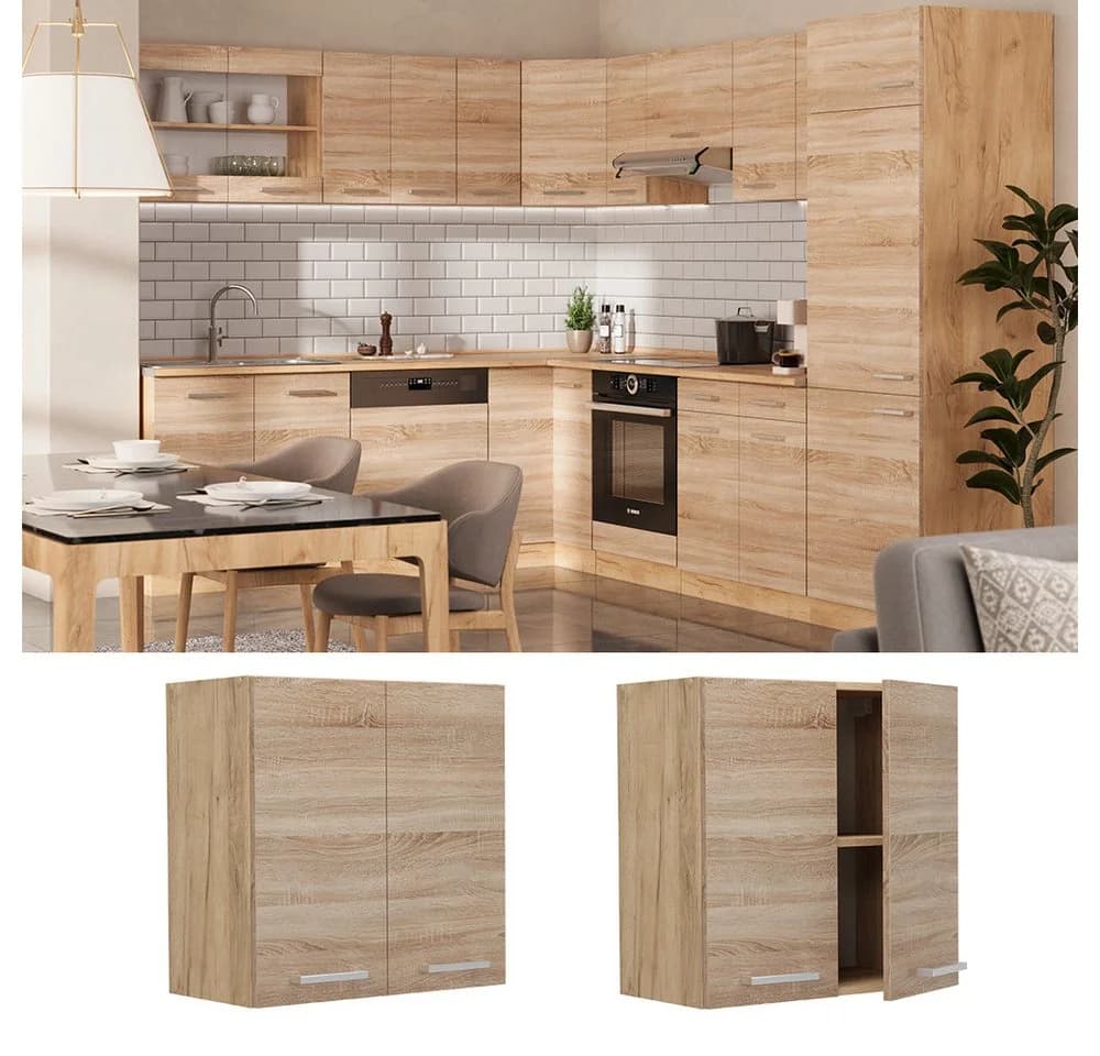 Vicco Hängeschrank R-Line Sonoma Goldkraft Eiche Modern