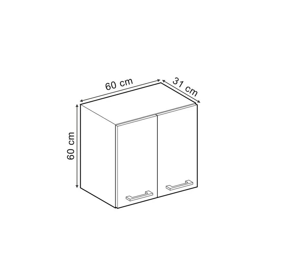 Vicco Hängeschrank R-Line Weiß Landhaus Goldkraft Eiche 60 cm - Bild 3