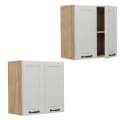 Vicco Hängeschrank R-Line Weiß Landhaus Goldkraft Eiche 60 cm Bild 5