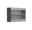 Vicco Glashängeschrank R-Line Beton Anthrazit 80 cm Bild 2