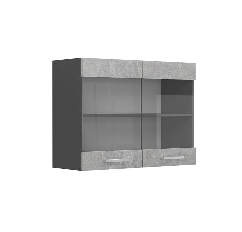 Vicco Glashängeschrank R-Line Beton Anthrazit 80 cm - Bild 2