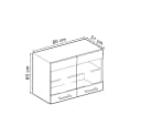 Vicco Glashängeschrank R-Line Beton Anthrazit 80 cm Bild 3